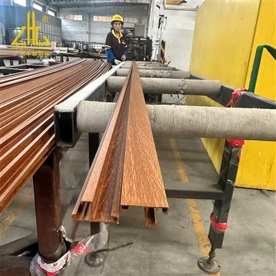 Aliminyòm extrusion bwa grenn foto ankadreman pwofil