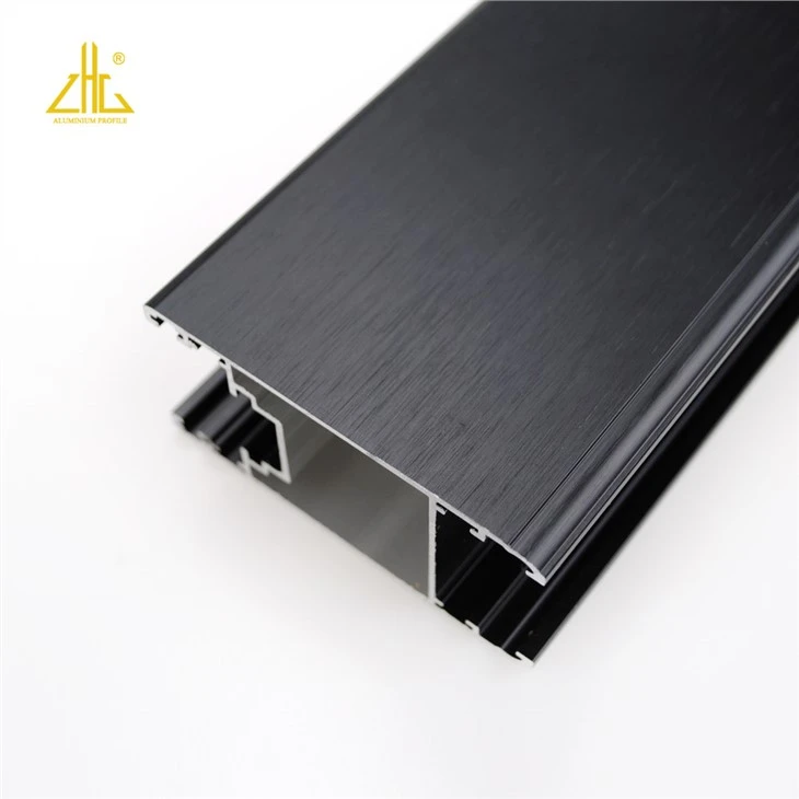 Klere anodize fwote pwofil fenèt nwa